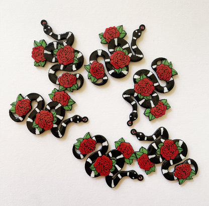 Snakes and Roses - ClartStudios - Polymer clay Jewellery