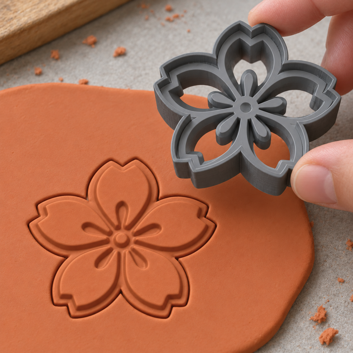 Sakura Blossom Polymer Clay Cutter | 119 - ClartStudios - Polymer clay Jewellery
