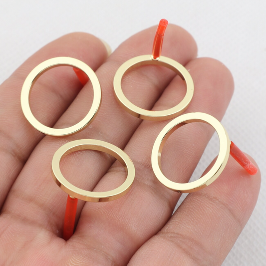 BS 03 - Hollow Golden Studs (Sold in pair) Tarnish free - ClartStudios - Polymer clay Jewellery