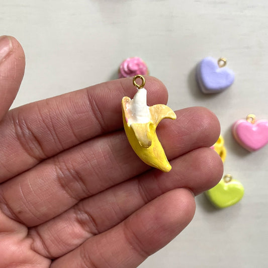 Banana Clay Charm - ClartStudios - Polymer clay Jewellery