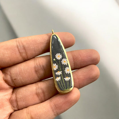 Daisy Farm - Cold Porcelain Charms Pendant (Without Chain) - ClartStudios - Polymer clay Jewellery