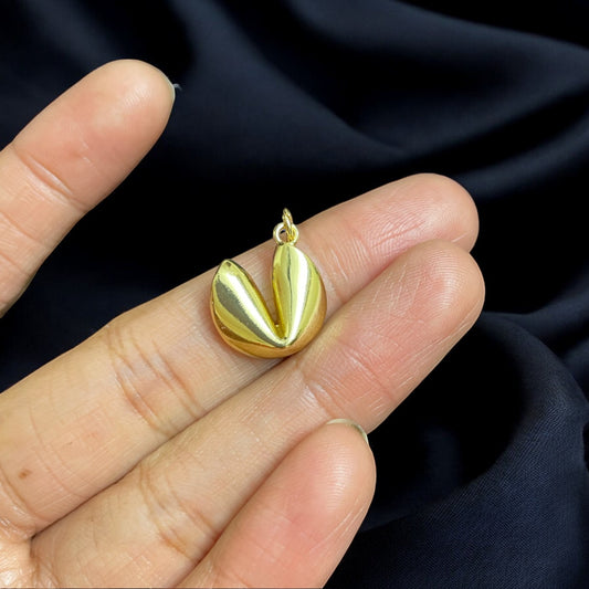 BTF03 - Fortune Cookie Boot 18k Gold Plated Brass Pendant (Anti Tarnish) (1pc) - ClartStudios - Polymer clay Jewellery