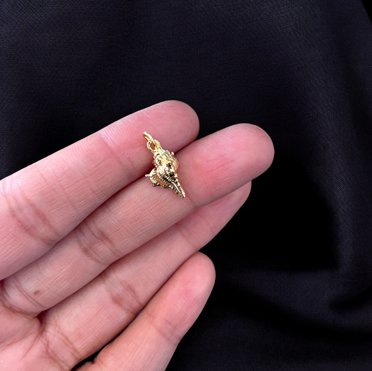 BTF80 -Multi Zircon Star Fish Gold Plated Brass Pendant (Anti Tarnish) (1pc) - ClartStudios - Polymer clay Jewellery