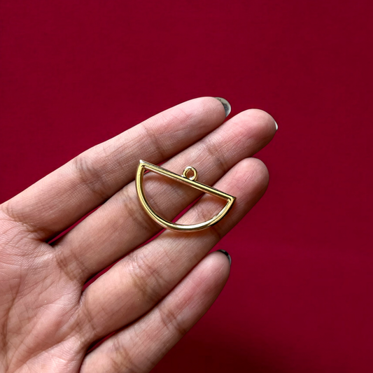 RB01 - Pack of 4 - Semi Circle Hollow Bezel / Charm - ClartStudios - Polymer clay Jewellery