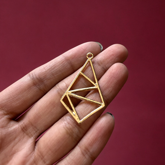 RB02 - Pack of 4 - Multiple Triangle Hollow Bezel / Charm - ClartStudios - Polymer clay Jewellery