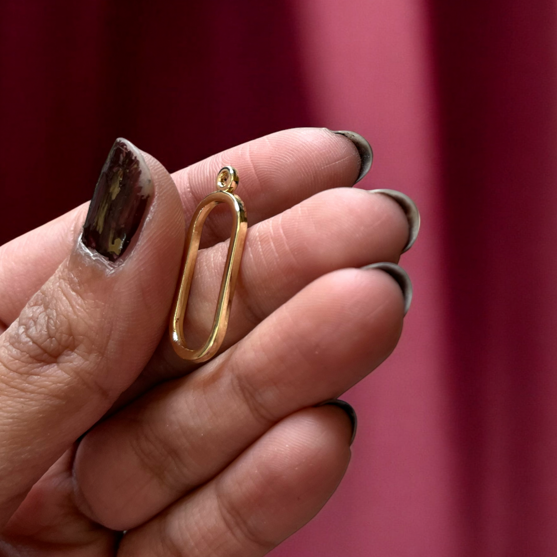 RB11 - Pack of 4 - Rounded Rectangle Hollow Bezel / Charm - ClartStudios - Polymer clay Jewellery