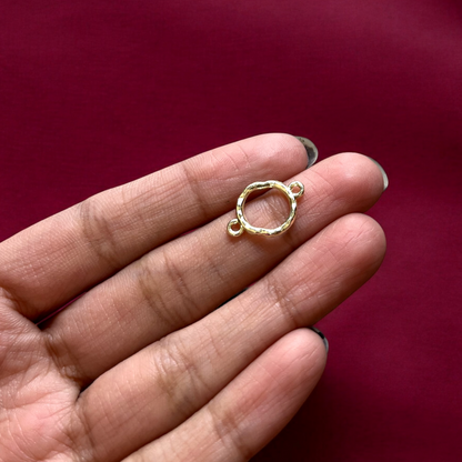 RB21 - Circle Hollow Connector / Bezel / Charm - ClartStudios - Polymer clay Jewellery