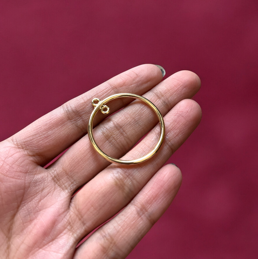 RB19 - Circle Hollow Pendant / Bezel / Charm - ClartStudios - Polymer clay Jewellery