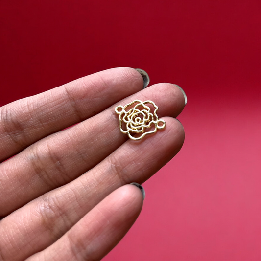 RB25 - Rose Connector / Bezel / Charm - ClartStudios - Polymer clay Jewellery