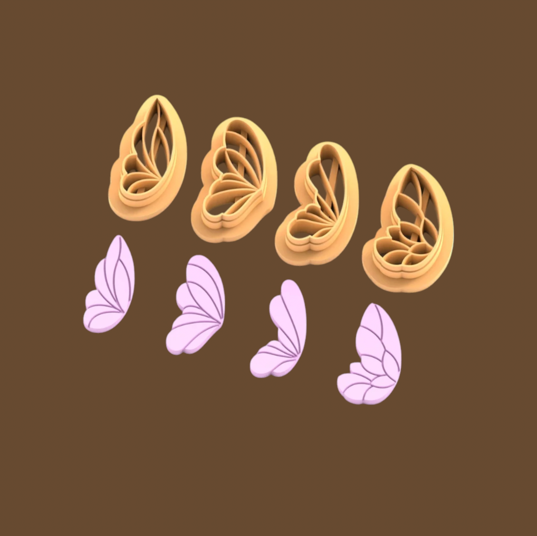 FC15 - Butterfly Wings Pack of 4 Clay Cutter | Spring Collection 2025 - ClartStudios - Polymer clay Jewellery