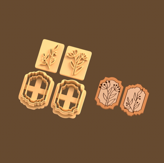 FC18 - Flower Stamp Viburnum and Frame Set Clay Cutter | Spring Collection 2025 - ClartStudios - Polymer clay Jewellery