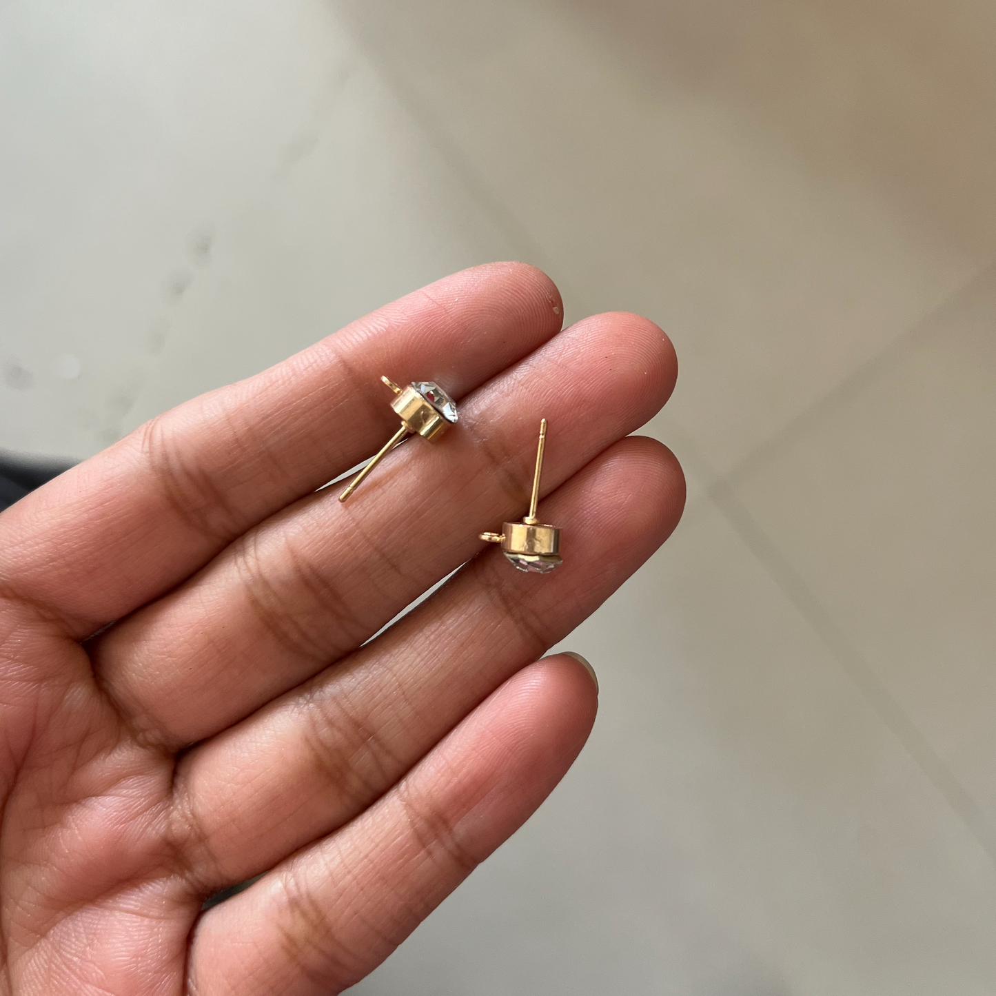 SS61-  Pack of 10 - Alloy Classic Rhinestone Studs - ClartStudios - Polymer clay Jewellery