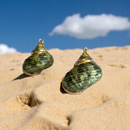 SH02 - Natural Shell Pendants - ClartStudios - Polymer clay Jewellery