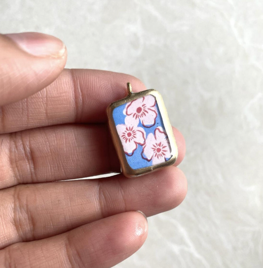 PO15 - Pastel Bloom - Cold Porcelain Charms Pendant (Dispatch in 7-9 Days) - ClartStudios - Polymer clay Jewellery