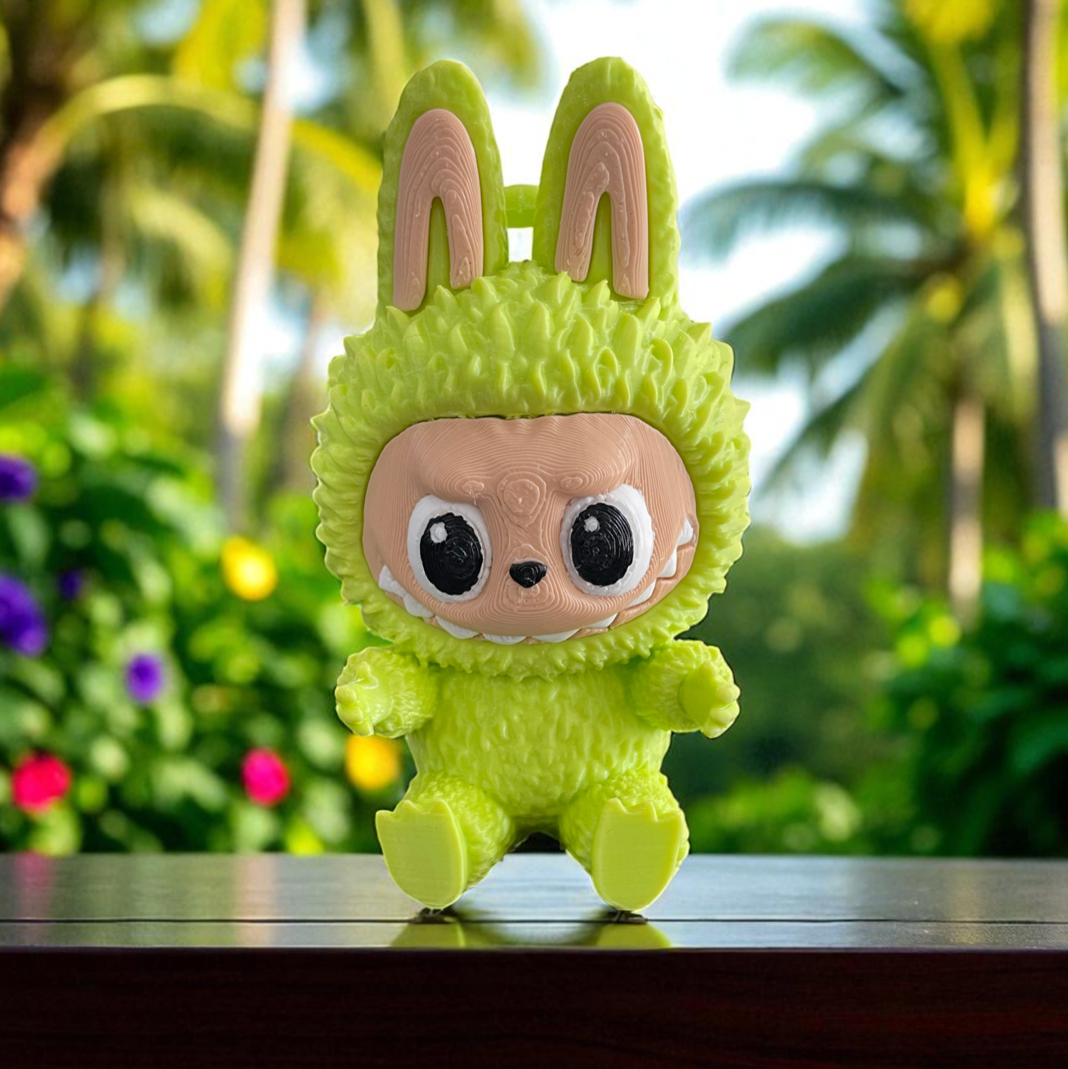 3D Printed Labubu Charm – Green (Dispatch Time 4-5 days) - ClartStudios - Polymer clay Jewellery