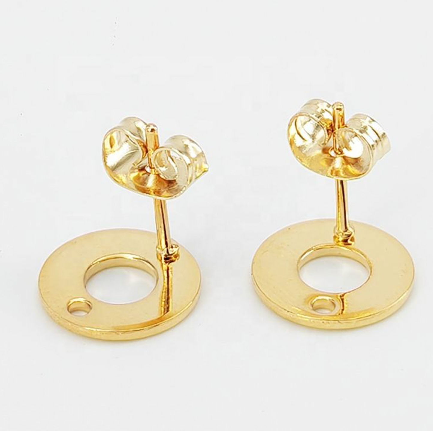 SS.27 (Pack of 2 pairs) Polo Circle Stainless Steel Studs Earrings (Anti Tarnish) - ClartStudios - Polymer clay Jewellery