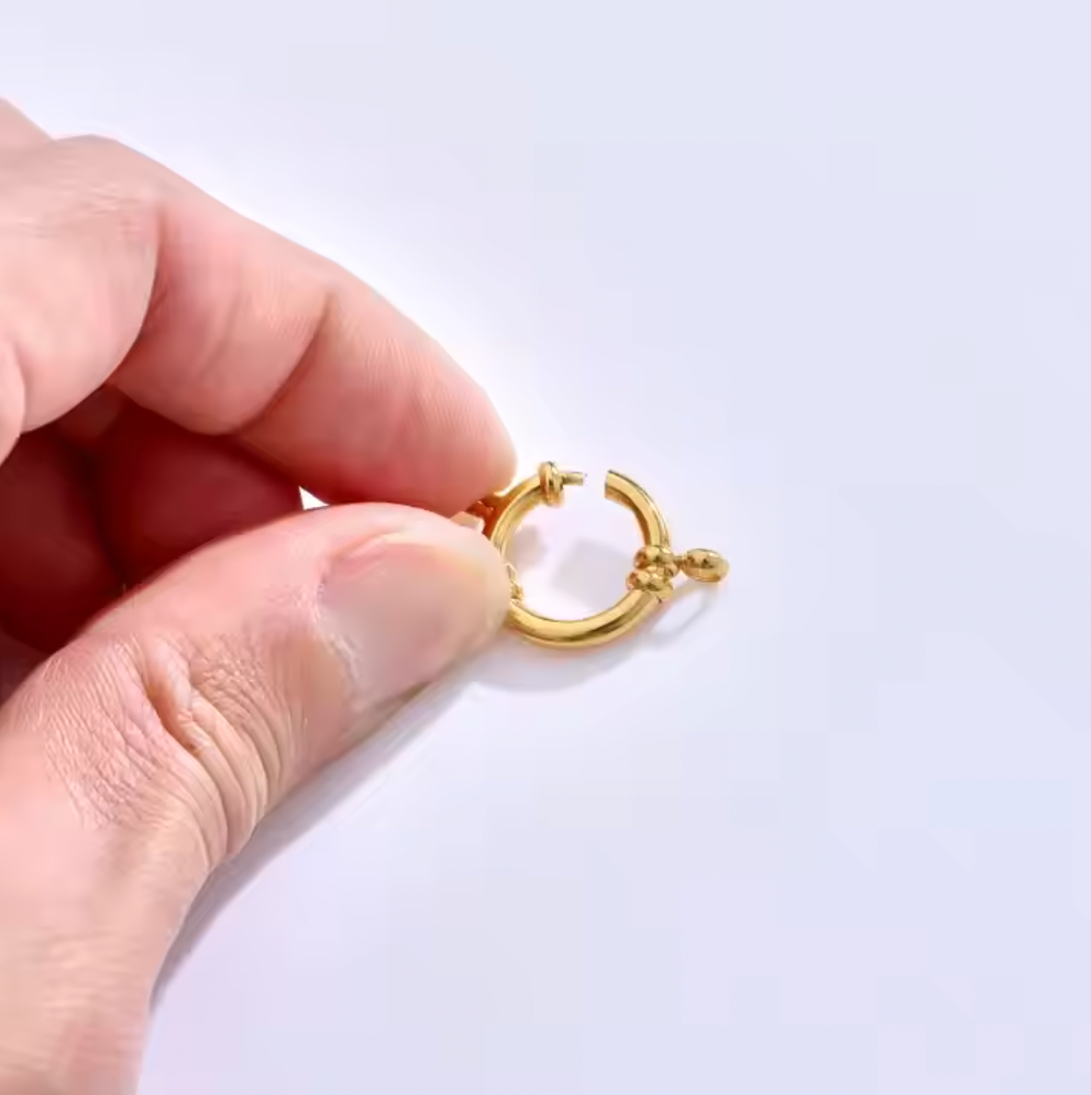 EF08 - (Pack of 5)  Multi hook Clasp Lobster Locks Necklace Connector Spring Ring Clasps | Anti Tarnish - ClartStudios - Polymer clay Jewellery