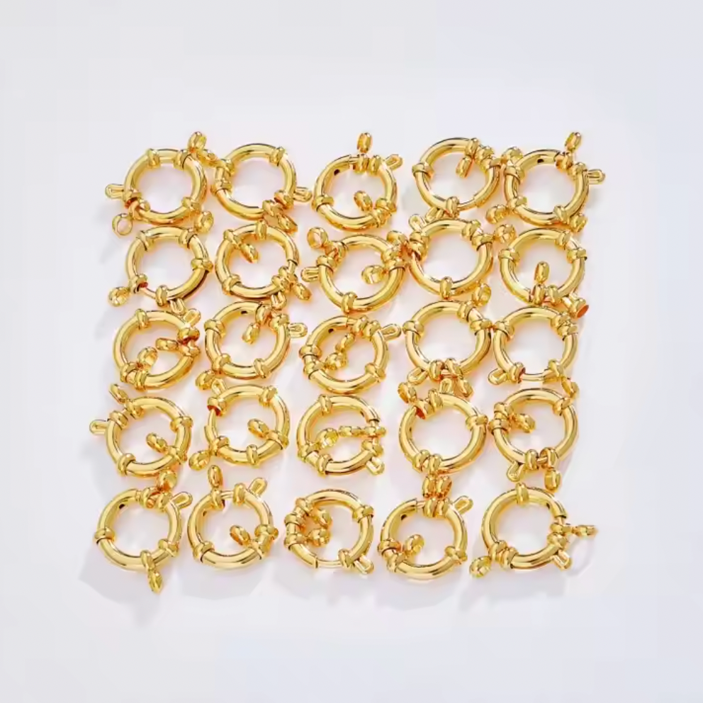 EF08 - (Pack of 5)  Multi hook Clasp Lobster Locks Necklace Connector Spring Ring Clasps | Anti Tarnish - ClartStudios - Polymer clay Jewellery