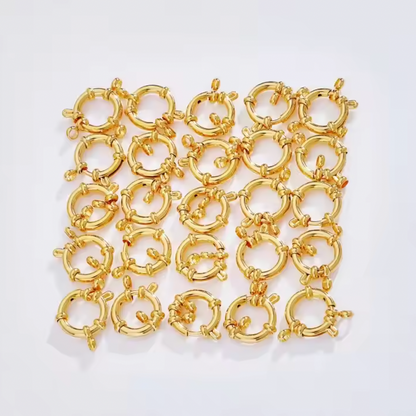 EF08 - (Pack of 5)  Multi hook Clasp Lobster Locks Necklace Connector Spring Ring Clasps | Anti Tarnish - ClartStudios - Polymer clay Jewellery