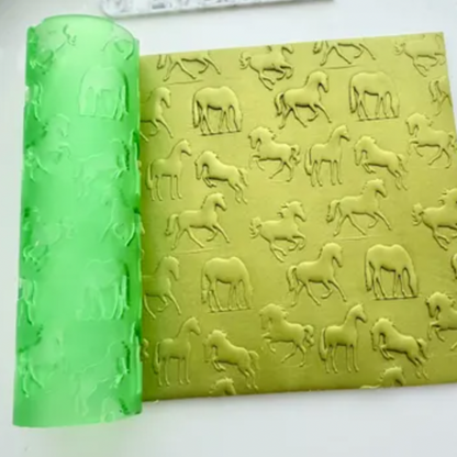 TR 11 - Horse Texture Roller - ClartStudios - Polymer clay Jewellery