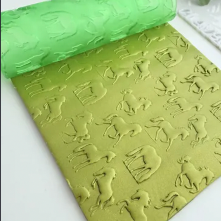 TR 11 - Horse Texture Roller - ClartStudios - Polymer clay Jewellery