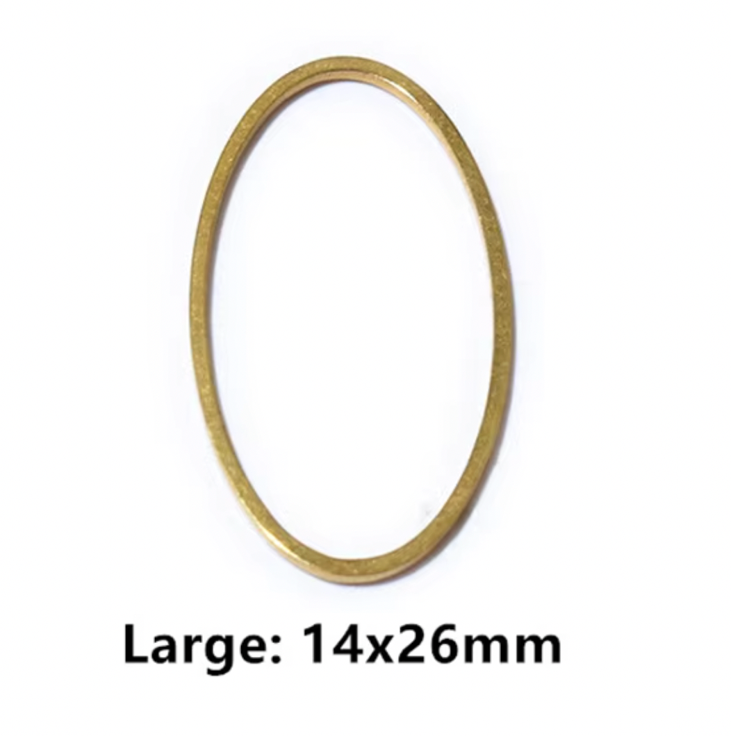 B18 - Pack of 10 pcs | Oval Stainless Steel Anti Tarnish - ClartStudios - Polymer clay Jewellery