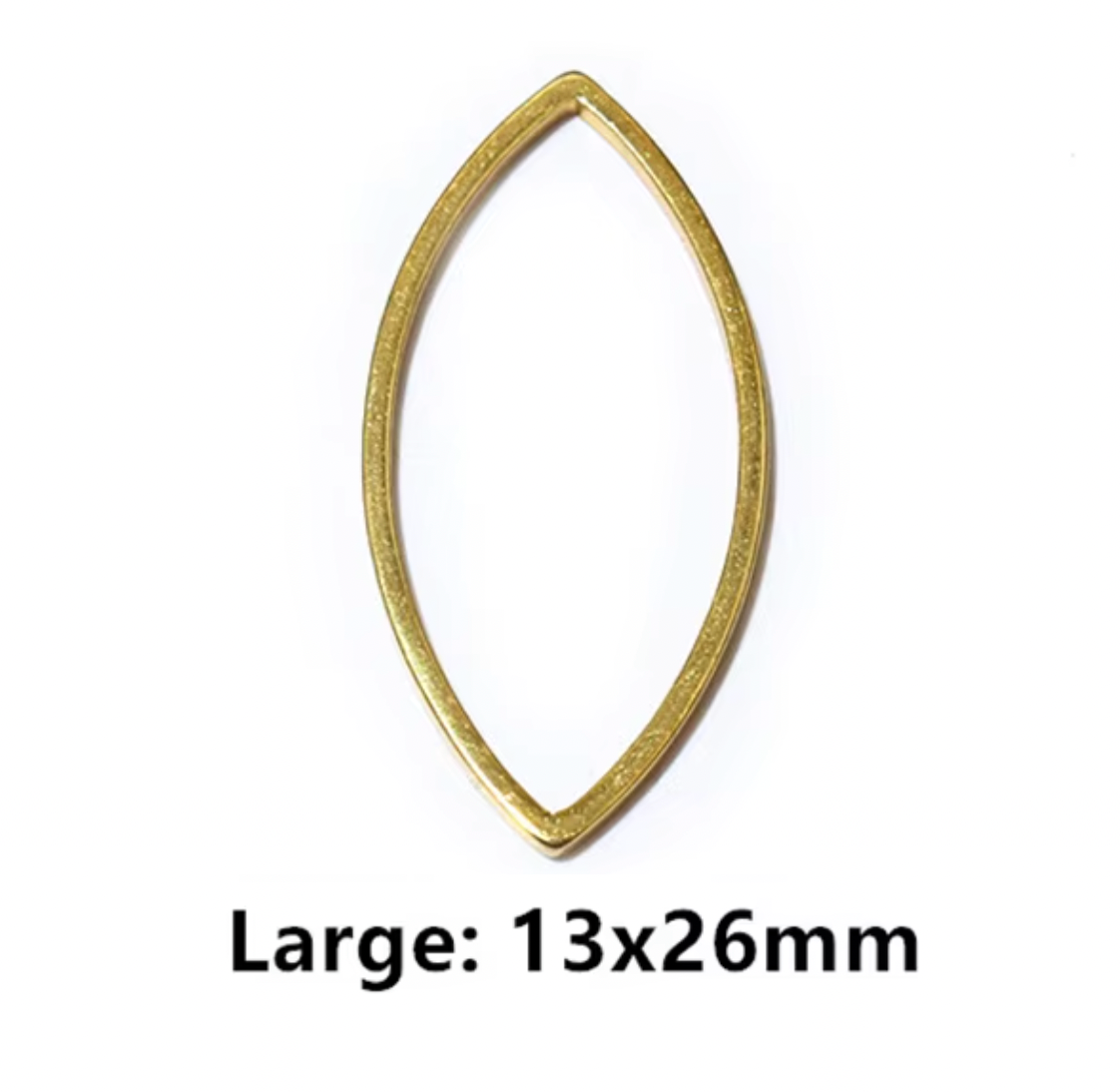 B24- Pack of 10 pcs | Pointed Oval Stainless Steel Anti Tarnish - ClartStudios - Polymer clay Jewellery