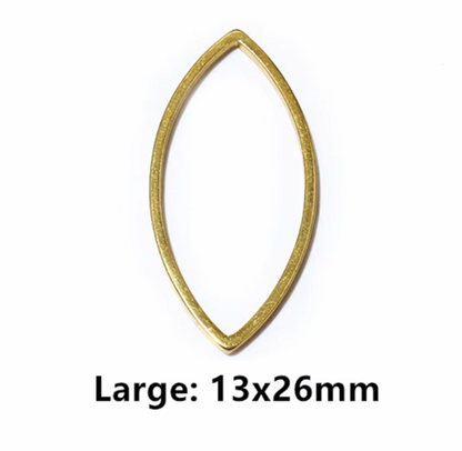 B24- Pack of 10 pcs | Pointed Oval Stainless Steel Anti Tarnish - ClartStudios - Polymer clay Jewellery