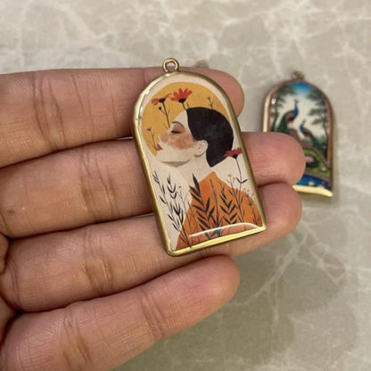 Resin Pillar Earring Charms: Unique Pendant Designs (Set of 5)(4-5 day Dispatch) - ClartStudios - Polymer clay Jewellery