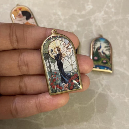 Resin Pillar Earring Charms: Unique Pendant Designs (Set of 5)(4-5 day Dispatch) - ClartStudios - Polymer clay Jewellery