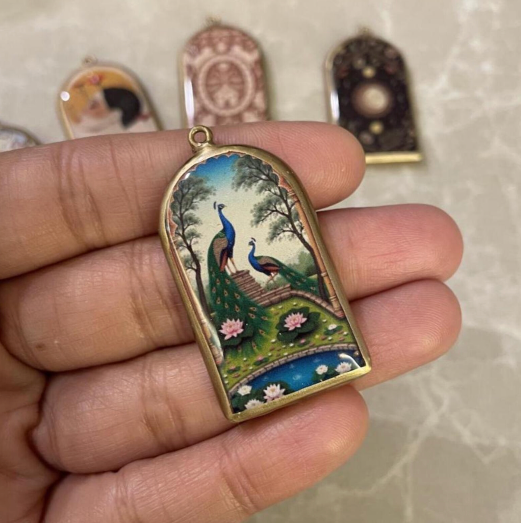 Resin Pillar Earring Charms: Unique Pendant Designs (Set of 5)(4-5 day Dispatch) - ClartStudios - Polymer clay Jewellery