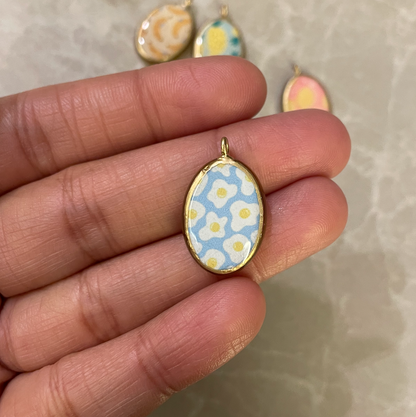 Pack of 5 - Food & Fruit Resin Earring Charms: Oval Pendants (5 Pack) (RU60 - RU65)(4-5 day Dispatch) - ClartStudios - Polymer clay Jewellery