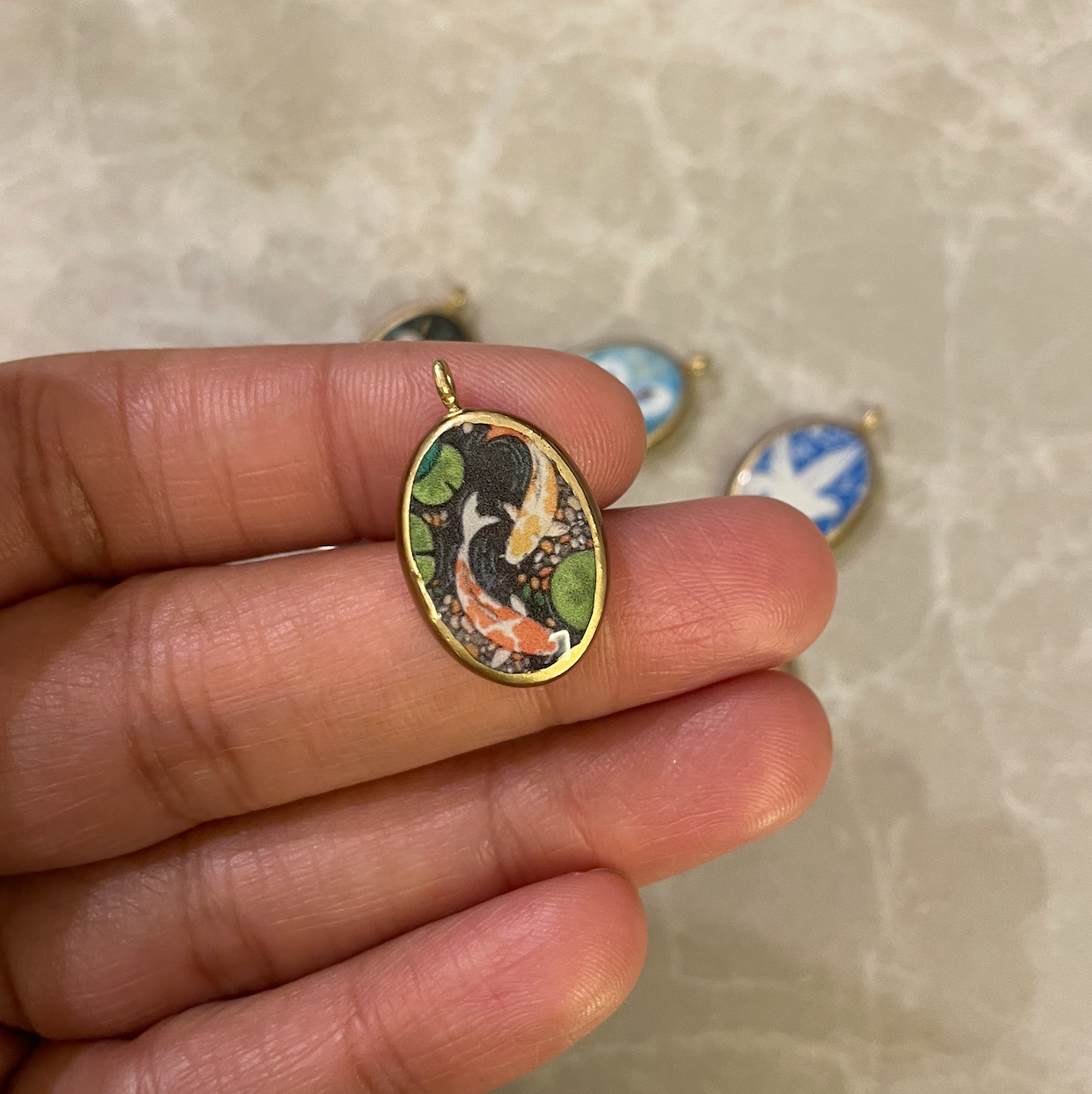 Pack of 5 - Birds Resin Earring Charms: Oval Pendants (5 Pack) (RU66 - RU71)(4-5 day Dispatch) - ClartStudios - Polymer clay Jewellery