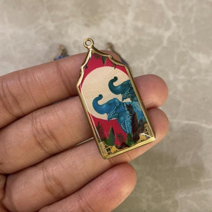 Resin Temple Door Earring Charms: Indian Vintage Style (Set of 5) (4-5 day Dispatch) - ClartStudios - Polymer clay Jewellery