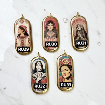 Pack of 5 - Unique Capsule Shape Designs - Resin Base Earring Charms Pendant (RU29 - RU33)(4-5 day Dispatch) - ClartStudios - Polymer clay Jewellery
