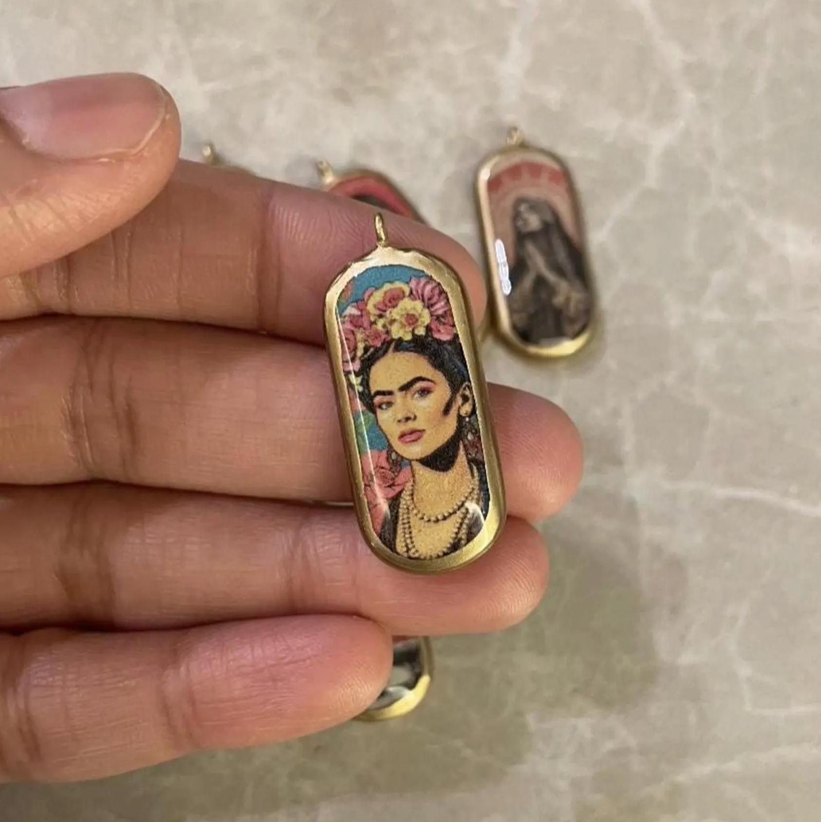 Pack of 5 - Unique Capsule Shape Designs - Resin Base Earring Charms Pendant (RU29 - RU33)(4-5 day Dispatch) - ClartStudios - Polymer clay Jewellery