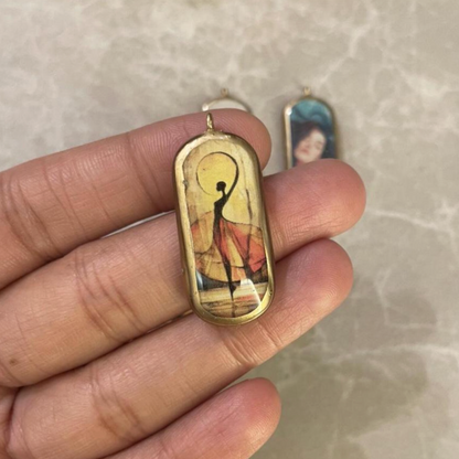 Pack of 5 - Unique Capsule Shape Designs - Resin Base Earring Charms Pendant (RU34 - RU38)(4-5 day Dispatch) - ClartStudios - Polymer clay Jewellery