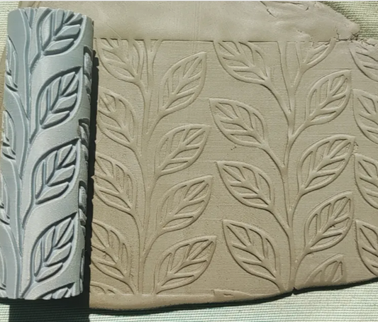 CC22 -Two Vines texture Roller - Specially made for Pottery and Ceramics - ClartStudios - Polymer clay Jewellery