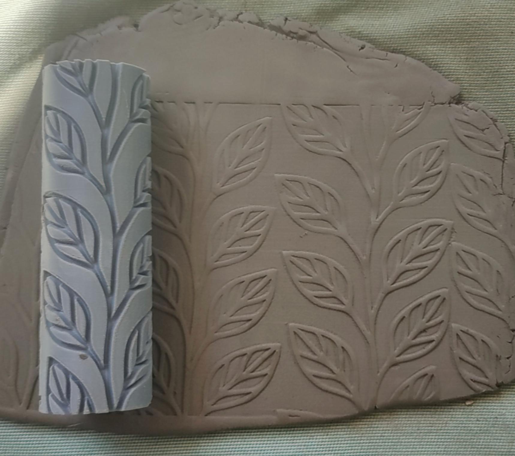 CC22 -Two Vines texture Roller - Specially made for Pottery and Ceramics - ClartStudios - Polymer clay Jewellery