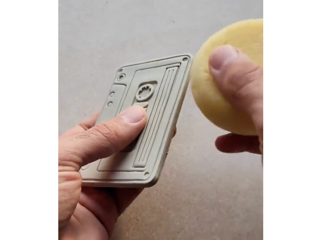 C06 - Cassette Tape Cutter and Stamp Set for Clay, Pottery and Bakery - ClartStudios - Polymer clay Jewellery