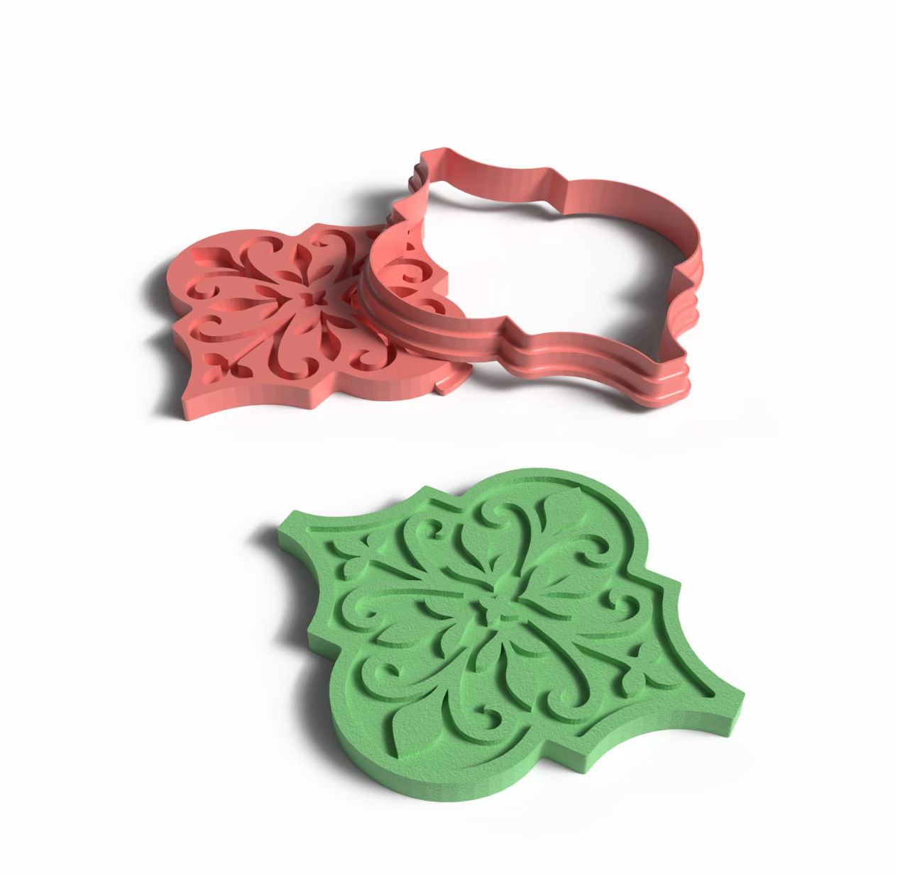 C07 - Moroccan Tile Clay Cutter and Stamp Set for Clay, Pottery and Bakery - ClartStudios - Polymer clay Jewellery