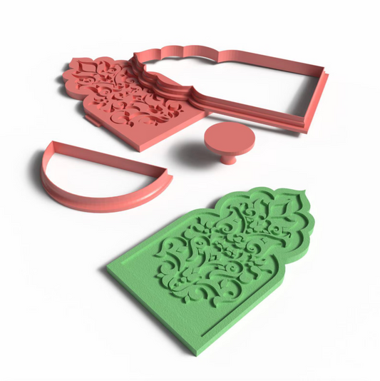 C07 - Arch Moroccan Islamic Design Stamp Cutter Set for Clay, Pottery and Bakery - ClartStudios - Polymer clay Jewellery