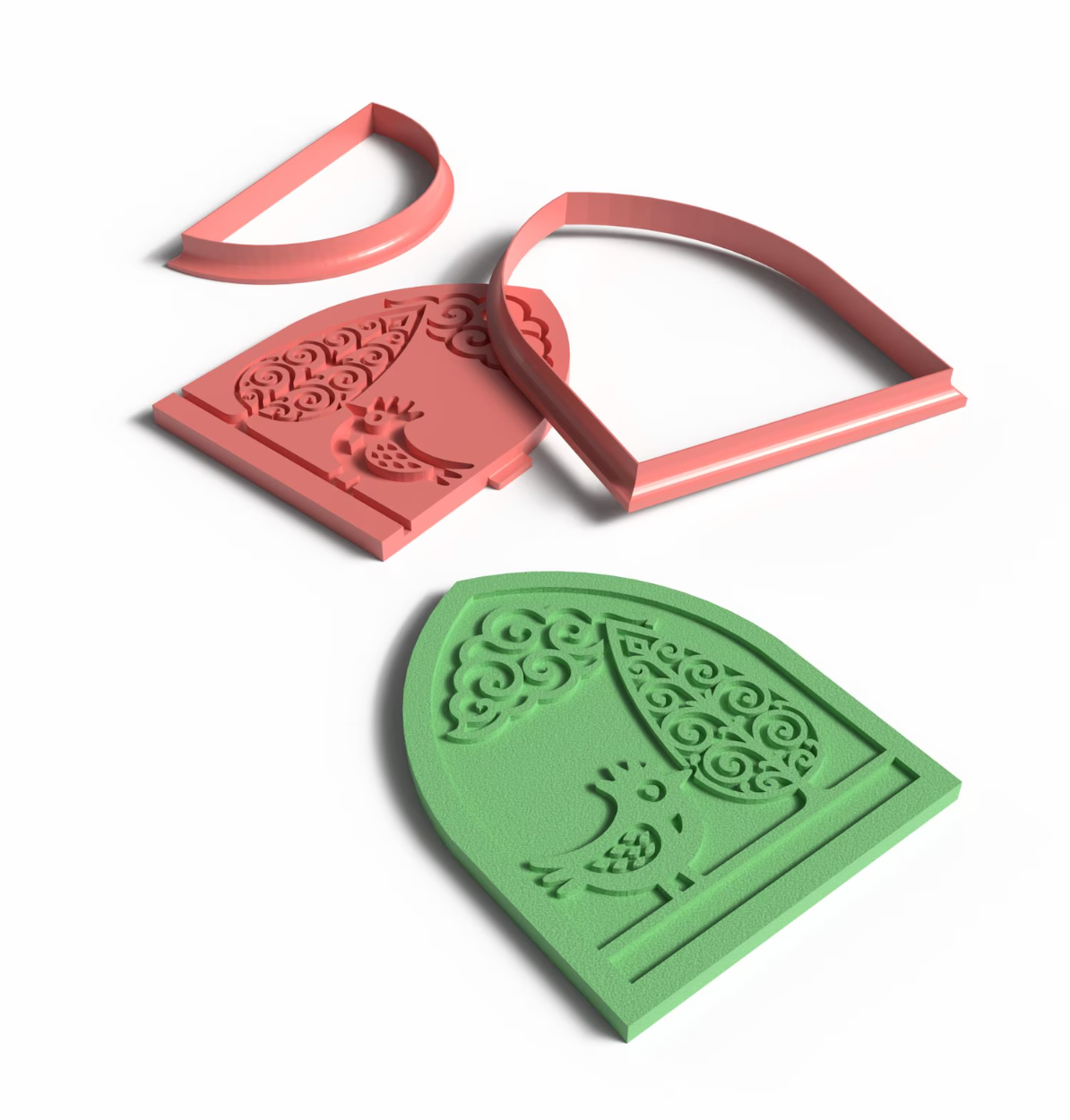 C09 - Candle Holder Clay Cutter & Stamp Set  for Clay, Pottery and Bakery - ClartStudios - Polymer clay Jewellery