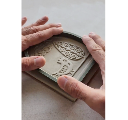 C09 - Candle Holder Clay Cutter & Stamp Set  for Clay, Pottery and Bakery - ClartStudios - Polymer clay Jewellery