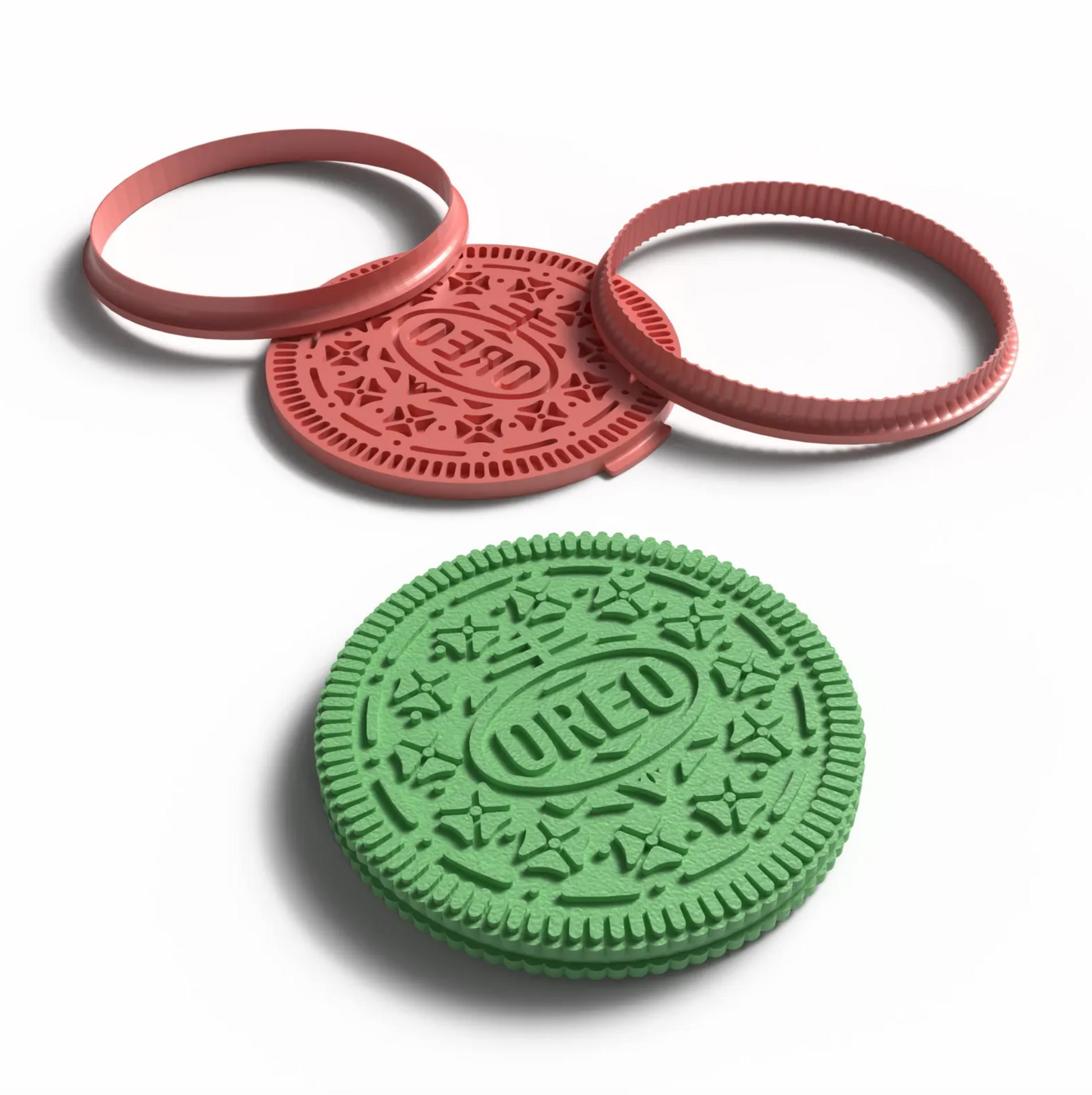 C10 - Oreo Cookie Stamp & Cutter Set  for Clay, Pottery and Bakery - ClartStudios - Polymer clay Jewellery