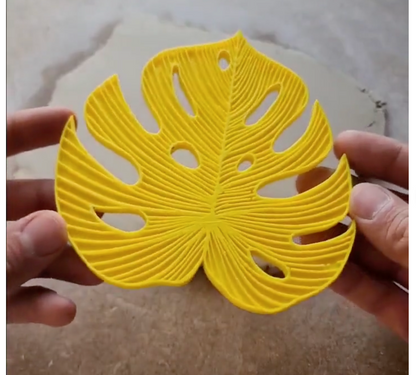 C19 - Monstera Leaf Cutter and Stamp Set for Clay, Pottery and Bakery - ClartStudios - Polymer clay Jewellery