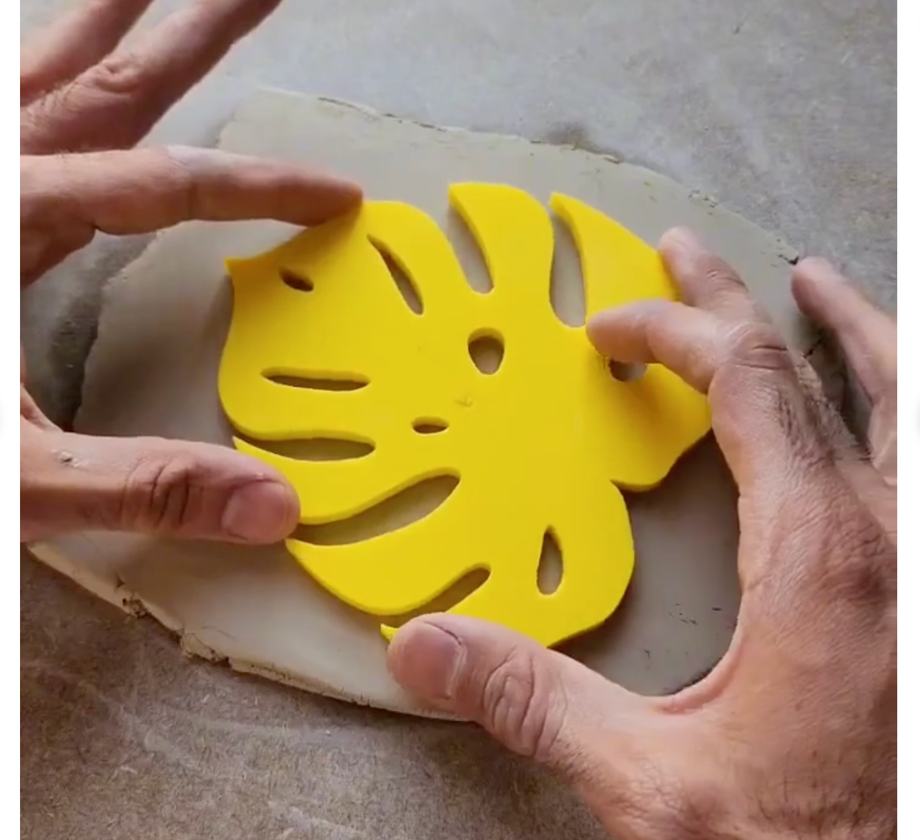 C19 - Monstera Leaf Cutter and Stamp Set for Clay, Pottery and Bakery - ClartStudios - Polymer clay Jewellery