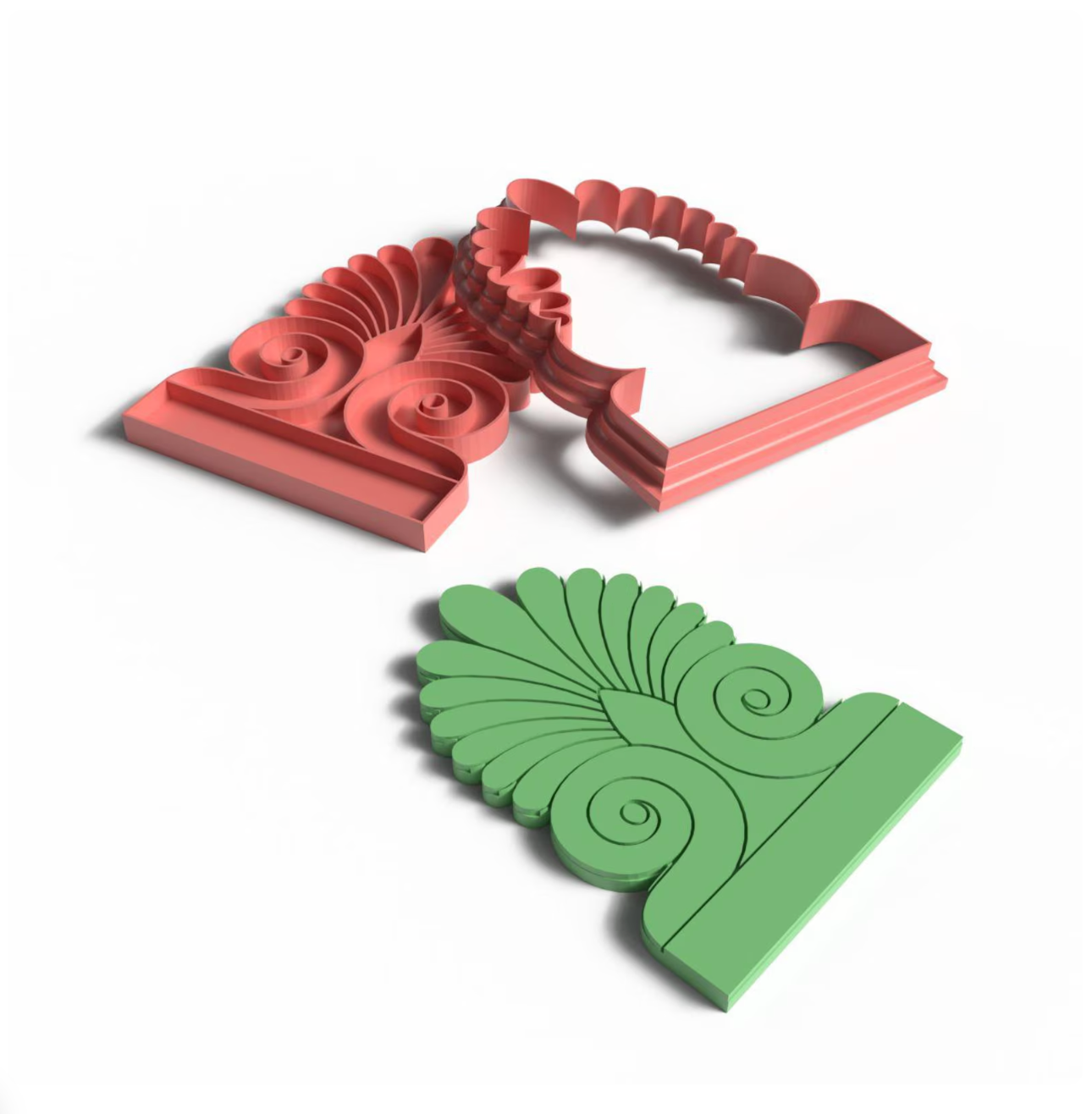 C21 - Architectural Cookie Cutter & Stamp Set for Clay, Pottery and Bakery - ClartStudios - Polymer clay Jewellery