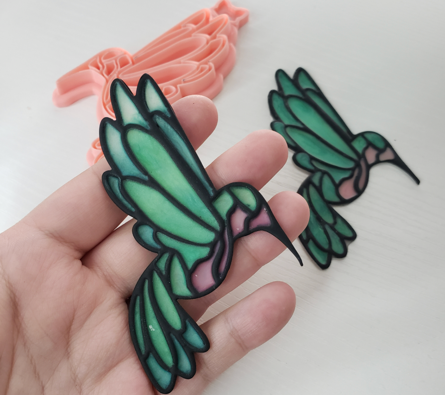 C25 - LHummingbird Window Cling/Suncatcher Cutter for Clay, Pottery and Bakery - ClartStudios - Polymer clay Jewellery