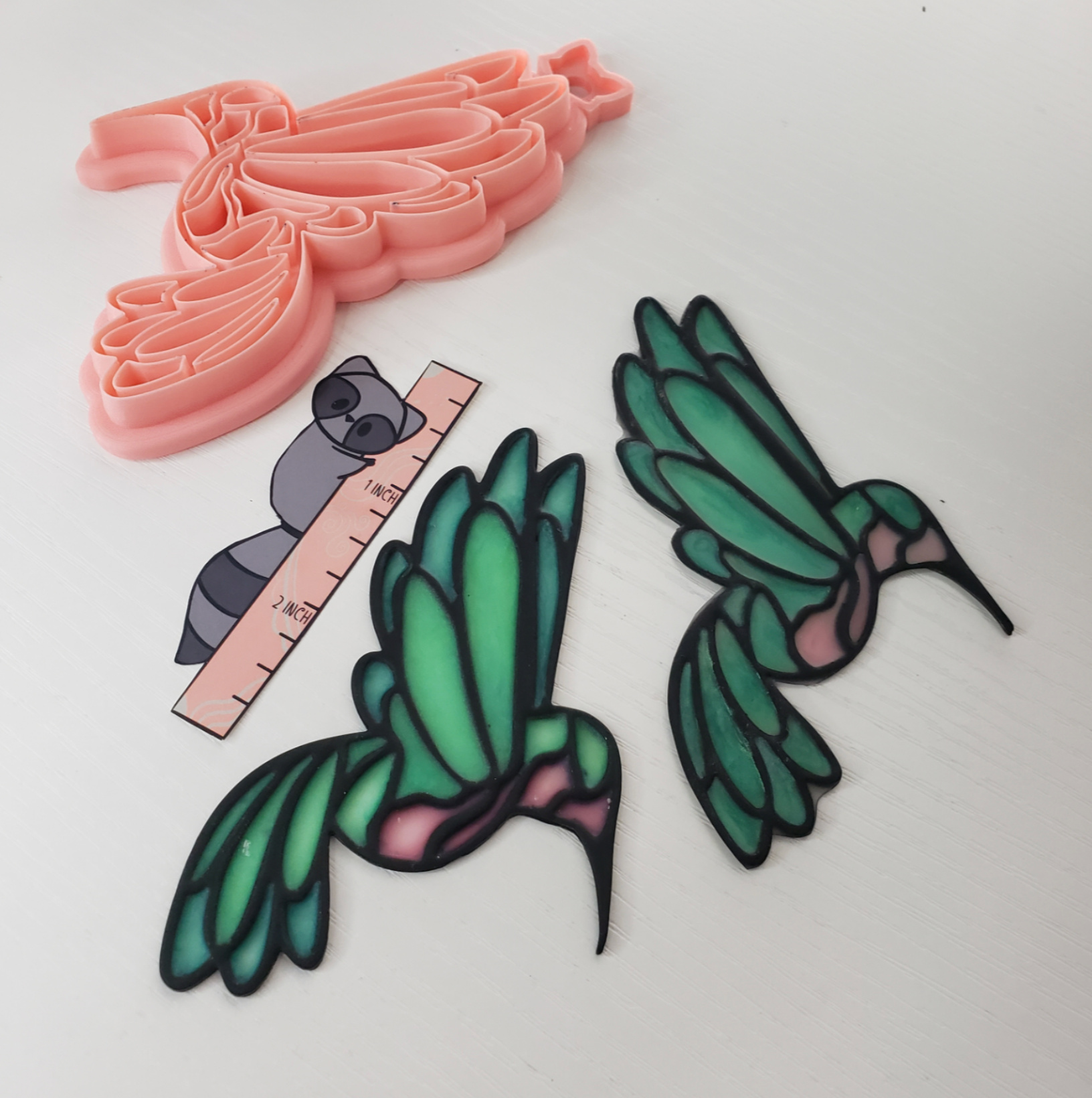 C25 - LHummingbird Window Cling/Suncatcher Cutter for Clay, Pottery and Bakery - ClartStudios - Polymer clay Jewellery